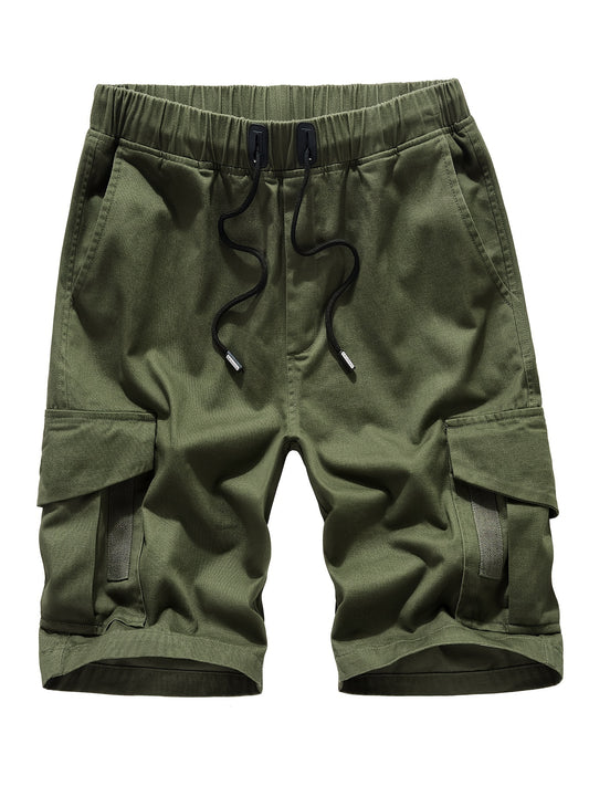 Men's Drawstring Cargo Shorts for Summer and Beach