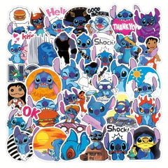 100pcs Waterproof Stitch Stickers Fun Pink Designs for Laptops & More