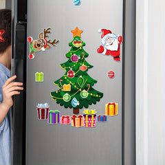 Christmas Tree Decor Stickers Holiday Garage Door Magnetic Waterproof Stickers