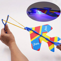 DIY Slingshot Stretch Airplane Glitter Toy Kids Gift