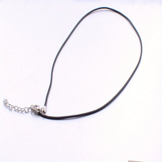 Braided Leather Cord Necklace Chain with Lobster Clasp for Jewelry Making