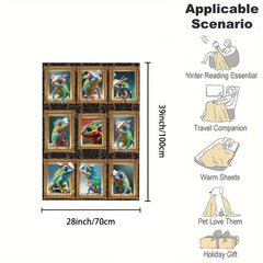 Chameleon Photo Frame Blanket Soft And Warm For Bed And Sofa Camping