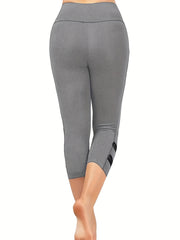 Cut Out Capris Leggings Summer Casual Crop Leggings