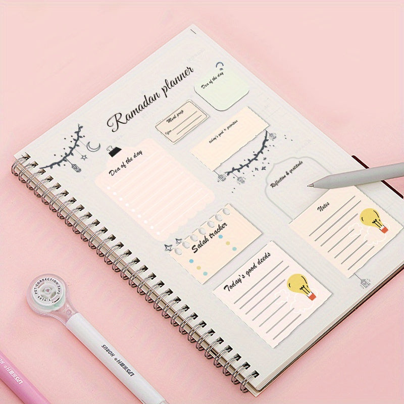 Ramadan Planner A5 Spiral Diary with Crescent Moon & Mosque Paper