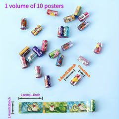Reusable Cartoon Character Bead Stickers Mixed Craft Beads Assorted Patterns