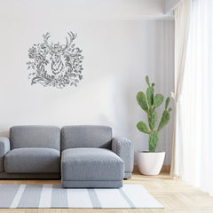 Big Deer Stencil 13.8 Inch Reusable Floral Deer Painting Template