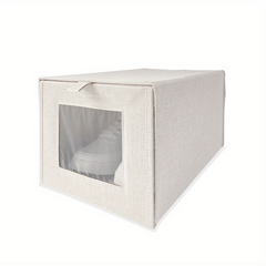 Shoes Storage Box With Doors & Handles Dustproof Shoe Storage Basket