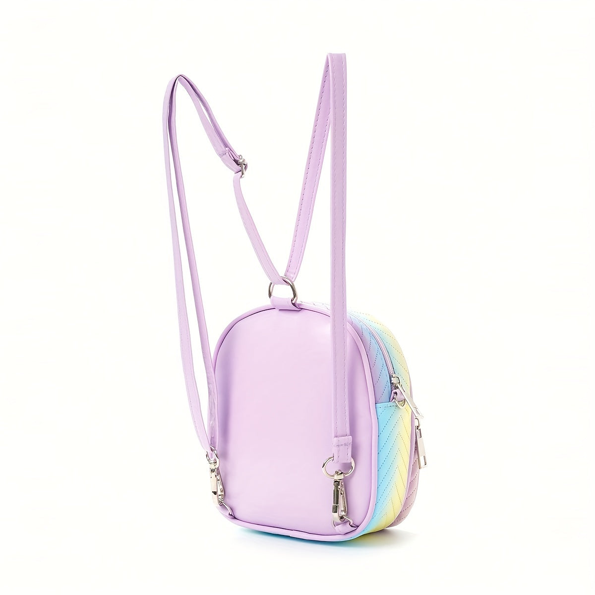 Large Capacity Rainbow Lightweight Quilted Backpack for Kids