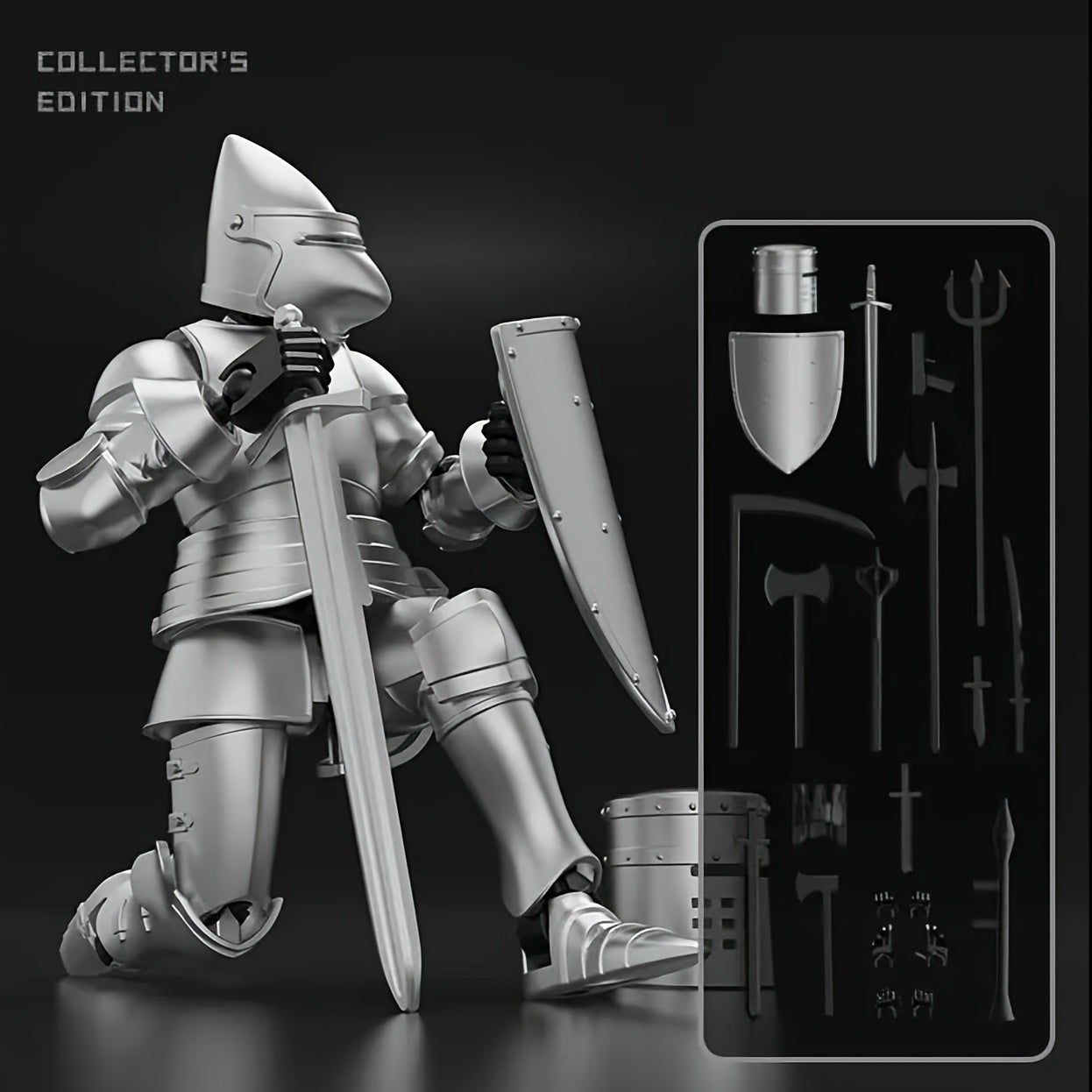 Mechanical Medieval Knight Toy Model Kit with Accessories