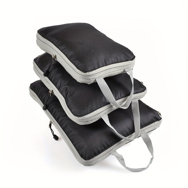 3 Pcs Travel Storage Bags Zipper Luggage Clothes Organizer
