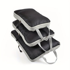 3 Pcs Travel Storage Bags Zipper Luggage Clothes Organizer
