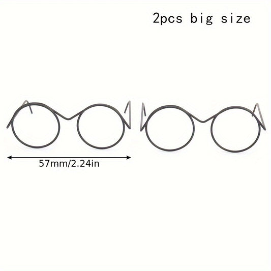 Round Frame Lens Retro Doll Cups