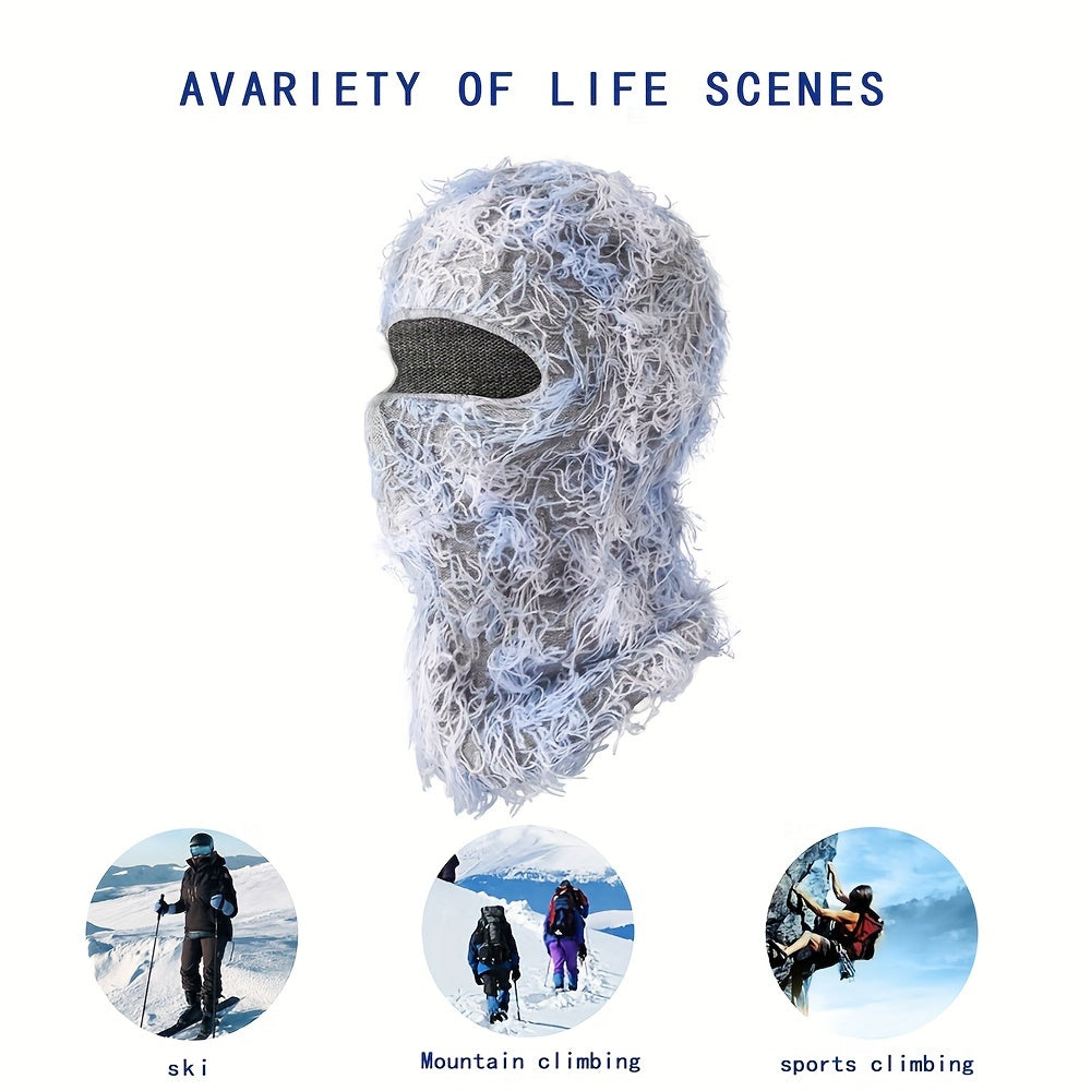 Windproof Knitted Balaclava Hat Full Face Mask for Winter Outdoor Sports