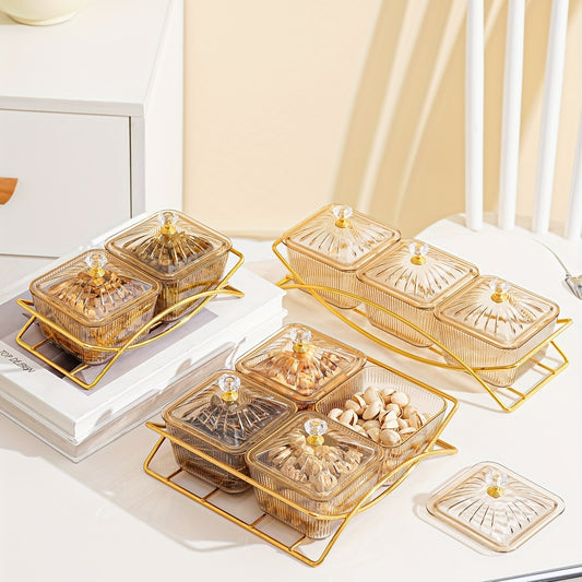 Golden Amber Snack Plate Set for Events Small Food Saucer with Beaded Edge