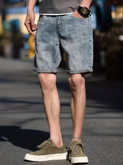 Men's Denim Jeans With Pockets - Summer Outfit