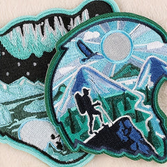 2pcs Boys Hiking Bear DIY Patch Decorative Accessories For Clothes Backpack Hat