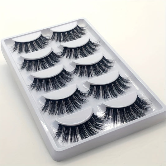 5 Pairs 3D Fluffy False Eyelashes Natural Volume Thick Makeup Lashes