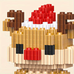 Christmas Reindeer Model Assembly Building Blocks Toys Small Building Blocks
