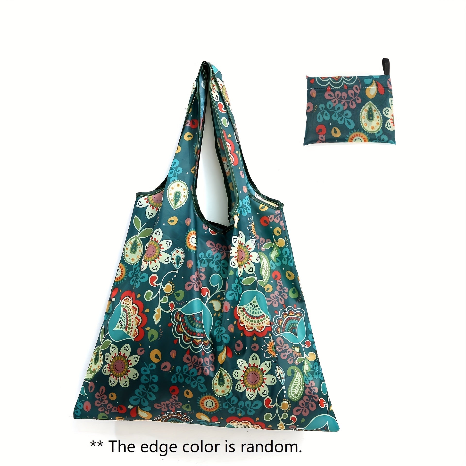 Large Capacity Polyester Foldable Shopping Bag Reusable Grocery Bag