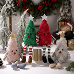 GYA Plush Christmas Tree Doll 16cm Tall Stuffed Figure Green Red Pink Xmas
