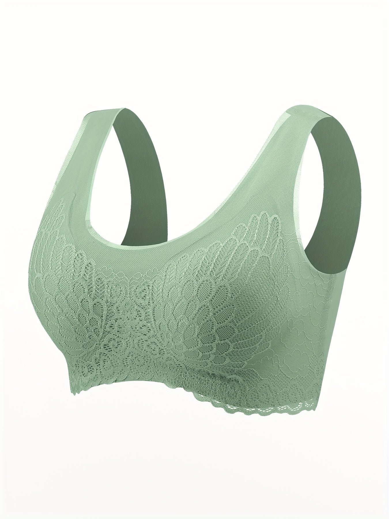 Full Coverage Wireless Lace Bra