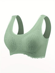 Full Coverage Wireless Lace Bra