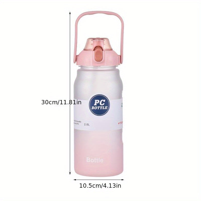 Gradient Leakproof Water Bottle with Straw 2L 68oz
