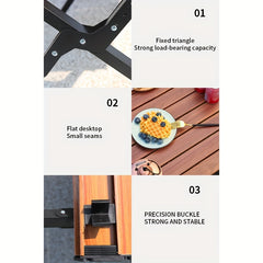 Folding Picnic Table Portable Low Height Egg Roll Table