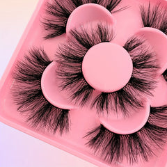 3 Pairs Thick Fluffy Cluster Faux Mink Eyelashes D Curling Lashes