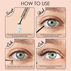 Lash Bond & Seal Cluster Lash Glue Individual Eyelash Extension Adhesive 5ml