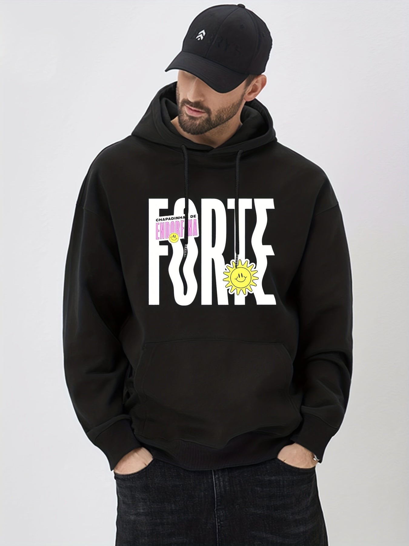 Letter Print Hoodie Hoodies For Men Men's Casual Graphic Pullover Hooded Sweatsh
