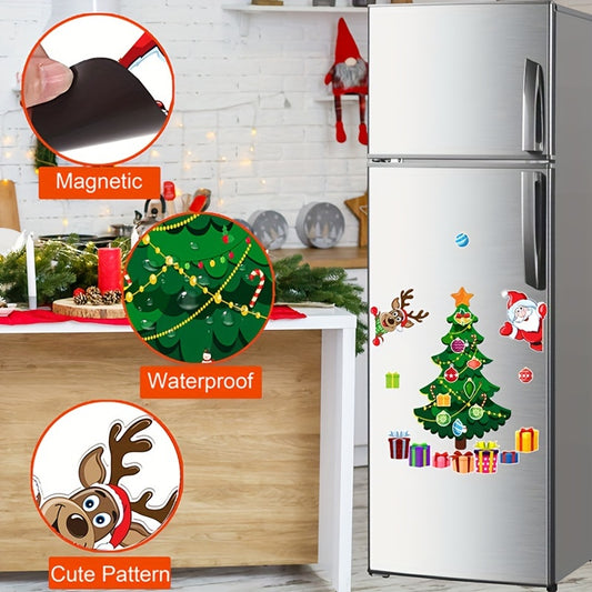 Christmas Tree Decor Stickers Holiday Garage Door Magnetic Waterproof Stickers