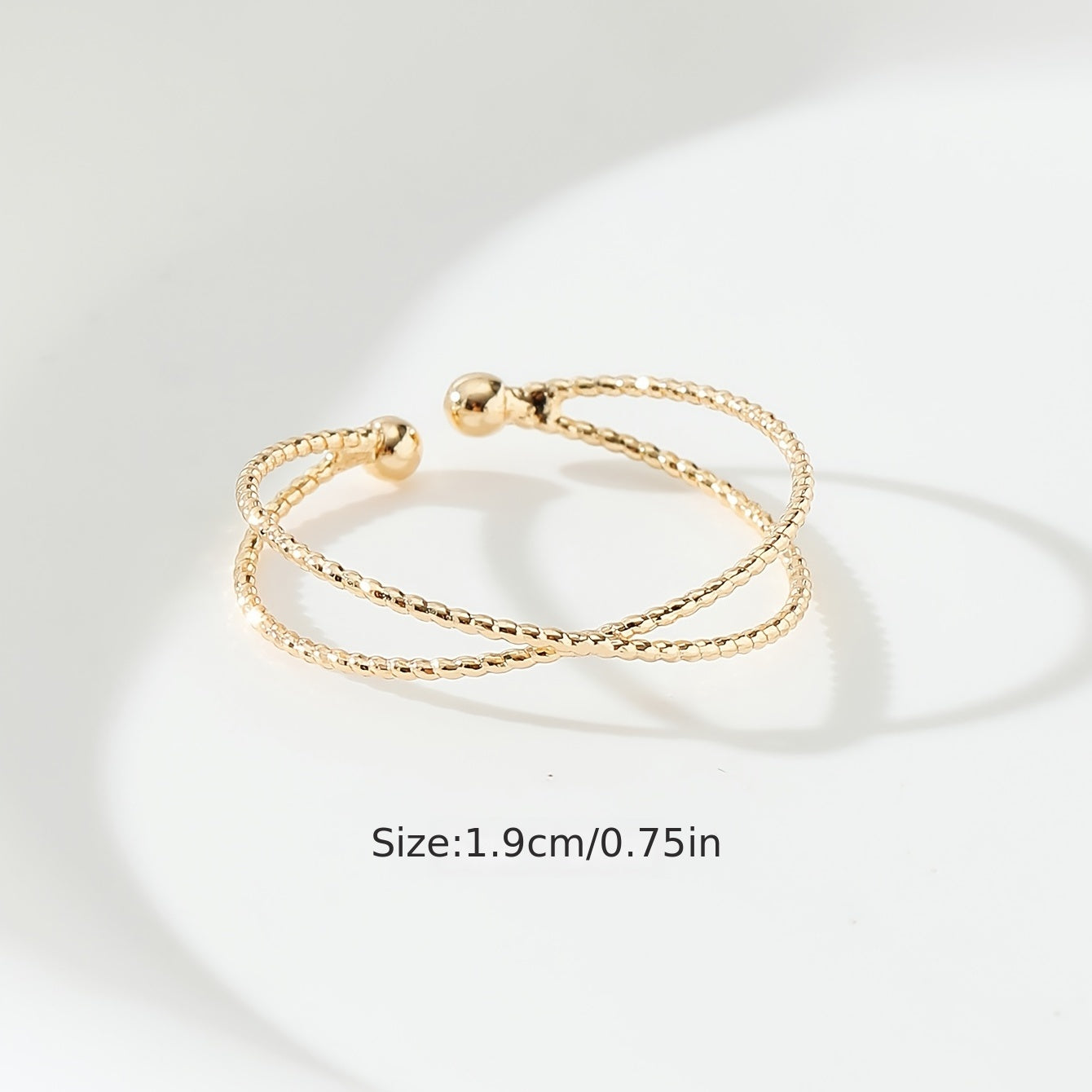 Geometric Cross Ladies Foot Ring 14K Plated Minimalist Toe Ring