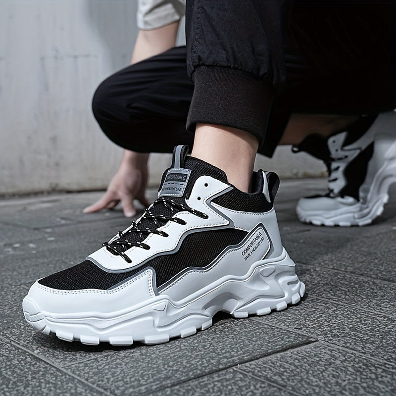 Men's Breathable Mesh Chunky Sneaker Comfy Casual Shoes