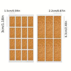 6 Sheets Waterproof Cork Name Stickers Tearable Labels