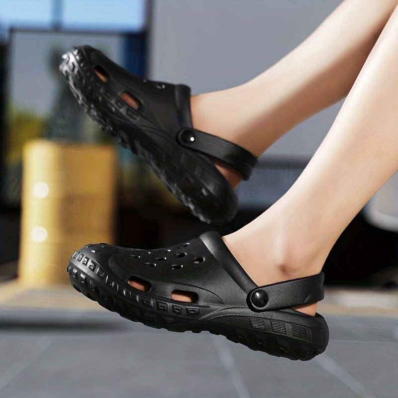 Women's Flatform Clogs Slip On Round Toe Beach Shoes