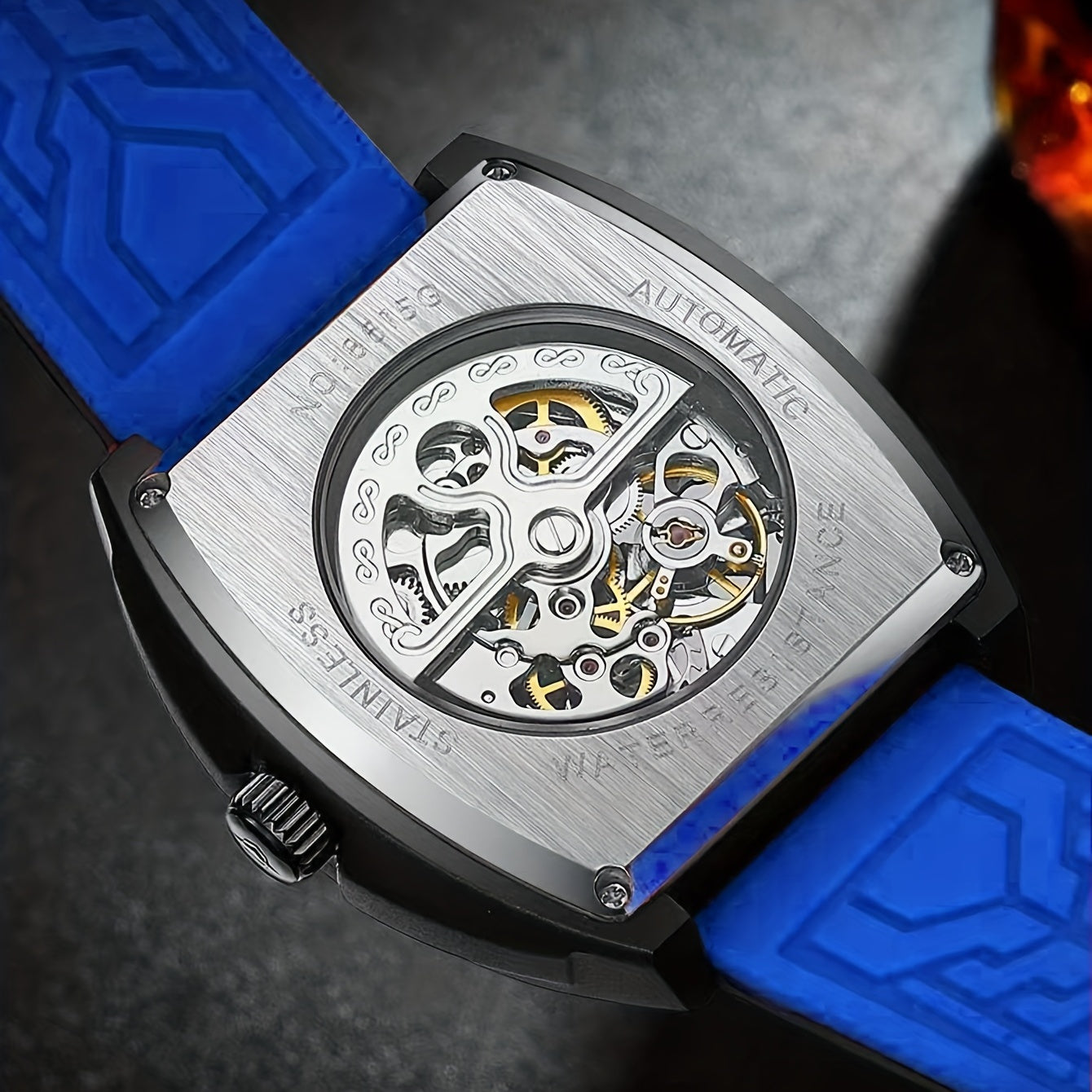 Men's Multicolor Alloy Luminous Mechanical Watch