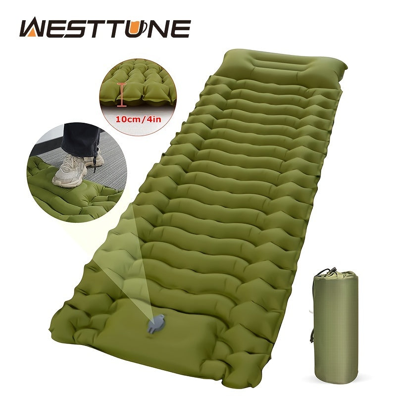 Ultralight Inflatable Sleeping Pad with Pillow & Pump