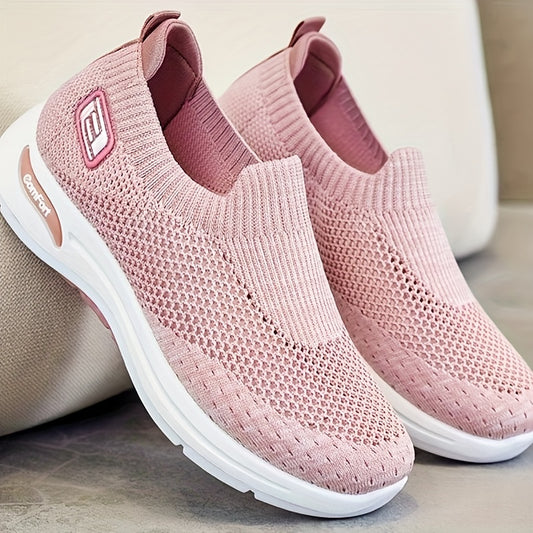 Women's Mesh Slip-On Sneakers Lightweight Tennis Shoes