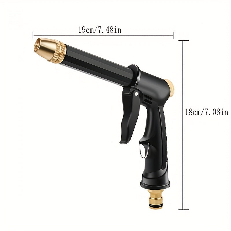 Copper Plated Nozzle Long Rod Garden Cleaning Watering Spray Head