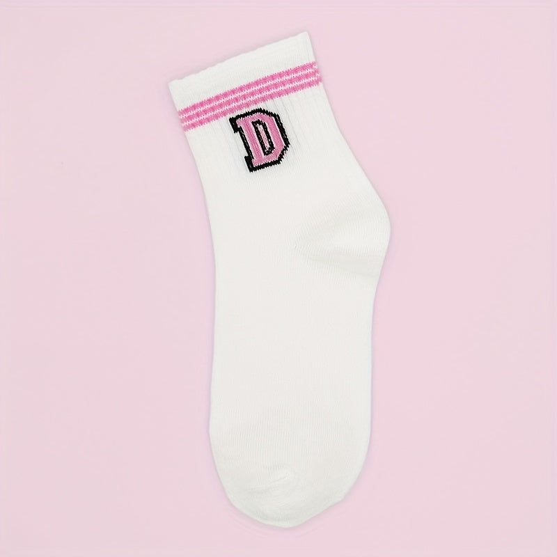 10 20 30 Pairs Letter Print Socks Breathable Sports Short Socks Women's Stocking