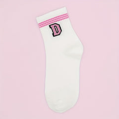10 20 30 Pairs Letter Print Socks Breathable Sports Short Socks Women's Stocking