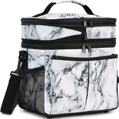 Marble Pattern Picnic Bag Large Capacity Insulation Bag