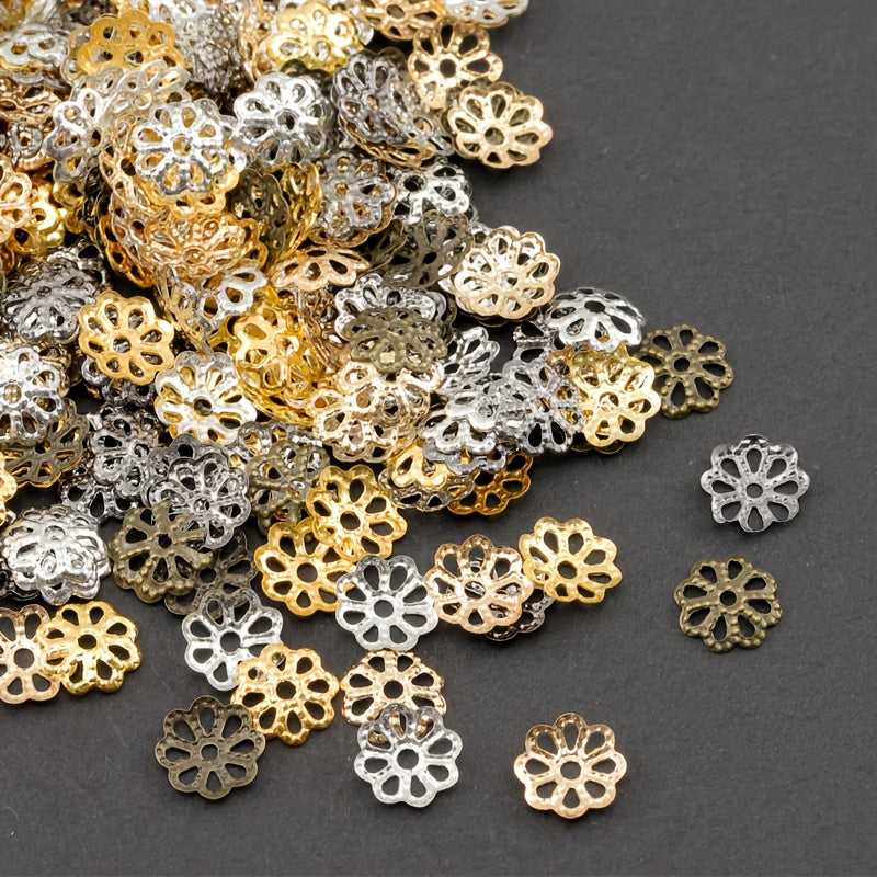 Lotus End Cap Metal Spacer Beads for DIY Jewelry