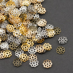 Lotus End Cap Metal Spacer Beads for DIY Jewelry