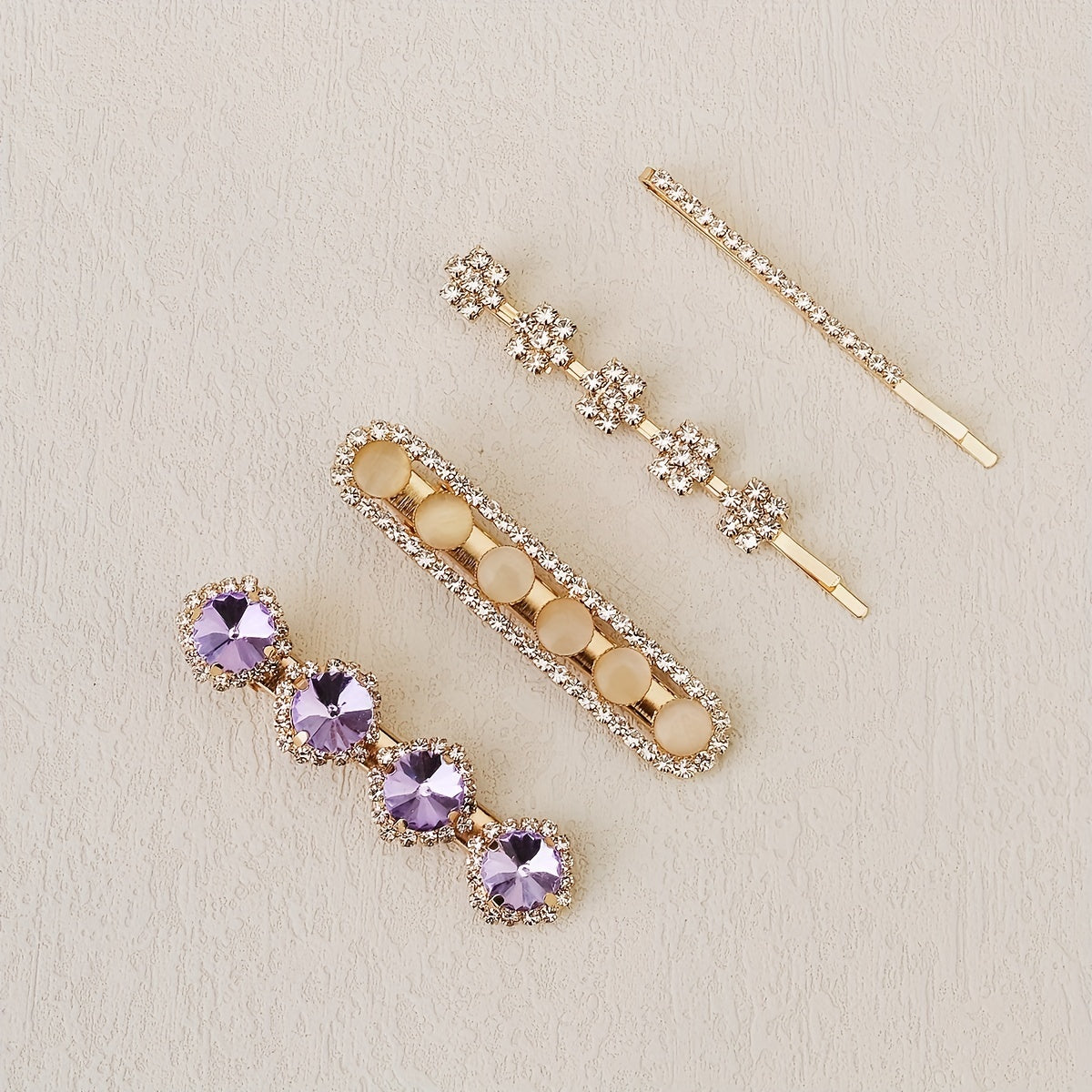 Colorful Crystals Metal Bobby Pin Side Clip Hair Accessories