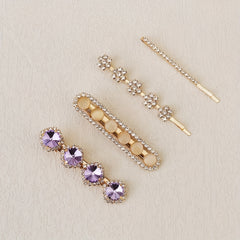 Colorful Crystals Metal Bobby Pin Side Clip Hair Accessories
