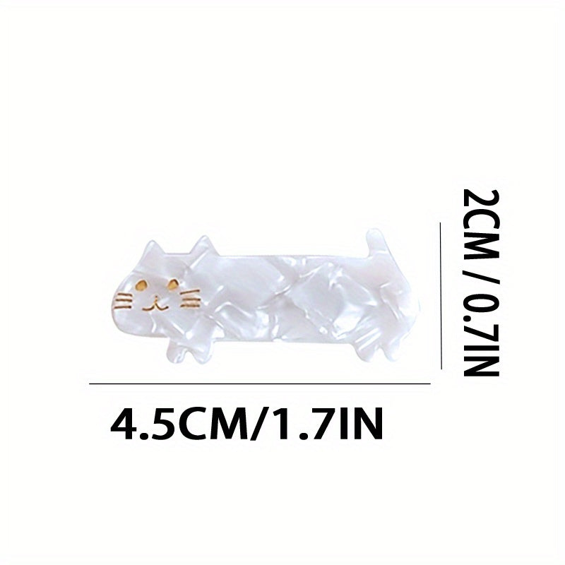 Cat Pattern Hair Clip French Barrette Hair Accessory