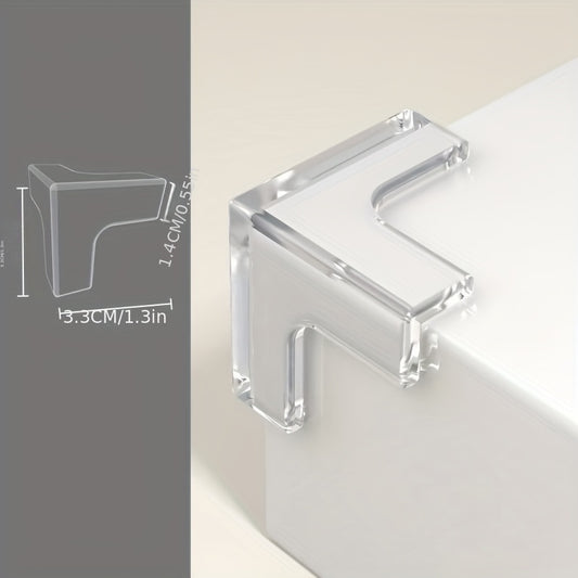 4pcs Transparent Table Corner Anti-collision Safety Soft Bag