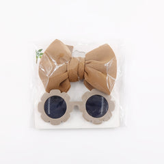 Summer Sunglasses & Bow Headband Set for Outdoor Style